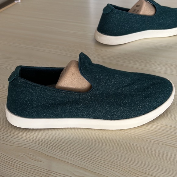 Allbirds Wool Loungers Slip-On Shoes - Aurora Dark Teal Blue / Green - Size: W10 - Picture 3 of 12